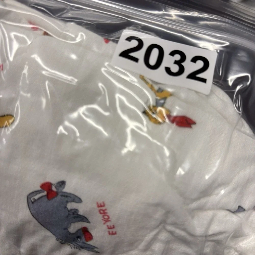 Sears Vintage Winnie the Pooh Baby Crib Quilt Blanket White Ruffles Tigger